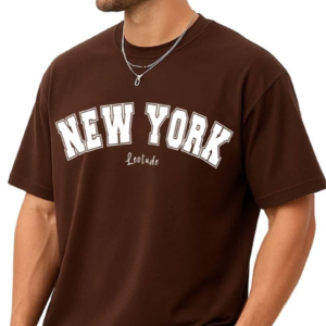 New York Printed Oversized T-Shirt for Men – Casual Streetwear Tee